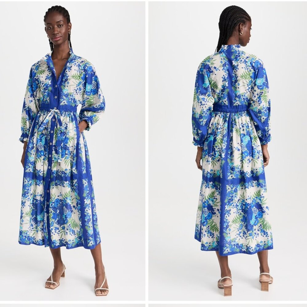 NWT Cara Cara Beatrice Blue Shirtdress